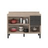 Balcão Armário Cozinha Modulada C Tampo 2 Cavetas 3 Portas Cor:avena/grafito - 3