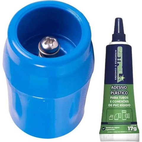Bloqueador de Ar 3/4 Soldável 25mm + Cola Adesiva Estrela