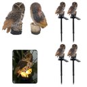 Ver imagem 2 de Coruja Luminaria Solar Kit 4 Uni Enfeite Casa Jardim Quintal Iluminacao Decoracao Resistente Luz LED