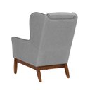 Ver imagem 6 de Poltrona Dekorien Milena Linho Cinza Claro com Puff Premium Decoração