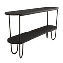 Ver imagem 1 de Aparador Requinte Pés de Aço Tubular 160 cm Preto/Preto