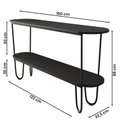 Ver imagem 4 de Aparador Requinte Pés de Aço Tubular 160 cm Preto/Preto