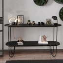 Ver imagem 2 de Aparador Requinte Pés de Aço Tubular 160 cm Preto/Preto