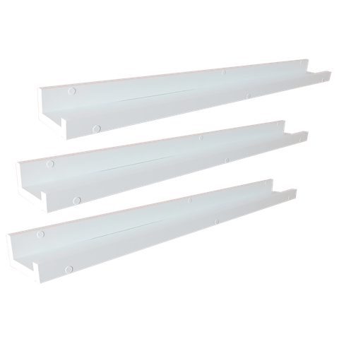 Kit 3 Prateleira Porta Quadros Retratos Fotos Temperos Livros e Enfeites Cor:Branca