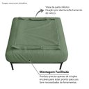 Ver imagem 5 de Puff Chaise Industrial Basileia 74cm Yescasa Veludo Tx Verde Pistache
