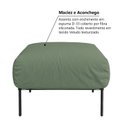 Ver imagem 7 de Puff Chaise Industrial Basileia 74cm Yescasa Veludo Tx Verde Pistache