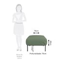 Ver imagem 4 de Puff Chaise Industrial Basileia 74cm Yescasa Veludo Tx Verde Pistache