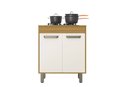 Ver imagem 1 de Balcão para Cooktop Malta 70cm 2 Portas e Prateleira Removel - Freijó/off Acetinado Poliman