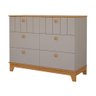 Cômoda Permobili Biscoito com 6 Gavetas e Trocador - Fendi/nature - 1