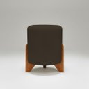 Ver imagem 6 de Puff Decorativo Eloah Redondo Assento Extra para Sala Quarto Suede Pufe com Pés de Madeira
