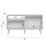 Rack para Tv até 50 Polegadas Biella com 1 Porta - Nature / Off White - 2