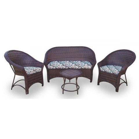 Conjunto de Sofá Fibra Sintética Bali Promo - 1 Sofá 2L + 2 Poltronas + 1 Mesa Centro - Tecido Coste