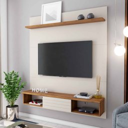 Painel para TV até 55 Polegadas 1 Porta 3 Nichos Denver Espresso Móveis - 1 Painel para TV até 55 Polegadas 1 Porta 3 Nichos Denver Espresso Móveis - 1