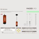 Ver imagem 3 de Pendente Led Indiana Cabo Pp Lampada T30 4w