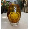 Vaso Murano de Vidro Âmbar Decoração Sala com 20cm - 5