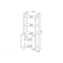 Ver imagem 2 de Módulo de Quarto Casal Closet Az1009 C/ 2 Portas e 2 Prateleiras Branco/nogal - Tecno Mobili