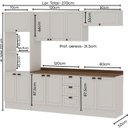 Ver imagem 3 de Cozinha Completa Modulada 5 Módulos Americana Provençal com Pés e Rodapés e Tampo Conecta Branco