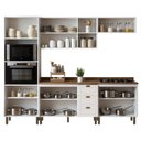 Ver imagem 5 de Cozinha Completa Modulada 5 Módulos Americana Provençal com Pés e Rodapés e Tampo Conecta Branco
