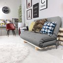 Ver imagem 1 de Sofa Cama Casal Futon Oriental D33 com Madeira Maciça - Verde Militar