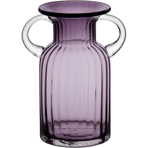 Vaso Decorativo Enfeite Casa 20x15x15cm Vidro Roxo Home&Co