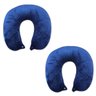 Kit 2 Travesseiro Pescoço Almofada Viagem Travel Plush Nap Azul - 1