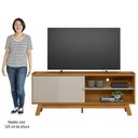 Ver imagem 5 de Rack Bancada de TV 65 Polegadas Arum L06 Nature/Off White - Mpozenato