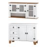 Kit Armário de Cozinha Aéreo e Balcão Madeira Maciça Branco:branco - 1