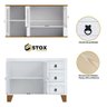 Kit Armário de Cozinha Aéreo e Balcão Madeira Maciça Branco:branco - 2