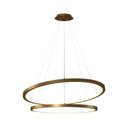 Ver imagem 2 de Lustre Pendente Orluce Tabat OR1750 com 2 Aros 50/40cm Dourado Led Bivolt