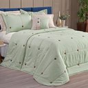 Ver imagem 1 de Cobre Leito Button Queen Bordado 7 Pçs Verde Lilly Home Enxovais