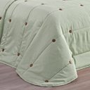 Ver imagem 4 de Cobre Leito Button Queen Bordado 7 Pçs Verde Lilly Home Enxovais