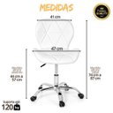 Ver imagem 4 de Conjunto Escrivaninha com Nichos Cedro e Cadeira Slim Estofada - Melanie Branco