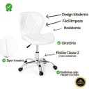 Ver imagem 6 de Conjunto Escrivaninha com Nichos Cedro e Cadeira Slim Estofada - Melanie Branco