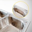 Ver imagem 5 de Cuba Dupla Cozinha Gourmet Pia Completa Aço Inox Prata 68x39 Brinovar