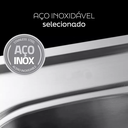 Ver mais imagens de Cuba Dupla Cozinha Gourmet Pia Completa Aço Inox Prata 68x39 Brinovar