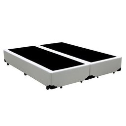 Cama Box Casal 138 Bipartido Bello Box - Tecido Sintético Branco - 1