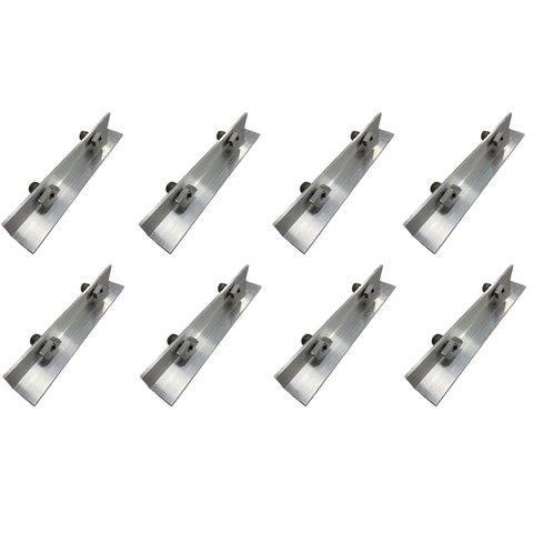 Kit 8 Emenda Trilho Fixação Painel Placa Solar Fotovoltaica