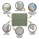 Ver imagem 3 de Cabeceira para Cama Box Queen Size Liah 160cm Bouclê Verde Menta - Abmaza