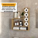 Ver imagem 4 de Organizador com Nichos para Banheiro e Porta Papel Romênia