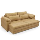 Ver imagem 2 de Sofá Retrátil para Sala de Estar 2 Lugares 175cm Riza S03 Couro Soft Bege - Lyam Decor