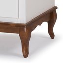 Ver imagem 3 de Cômoda Provençal com 4 Gavetas Pés Luis Xv 60400 Linz Móveis - Laca Branca/imbuia Glazer