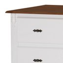 Ver imagem 2 de Cômoda Provençal com 4 Gavetas Pés Luis Xv 60400 Linz Móveis - Laca Branca/imbuia Glazer