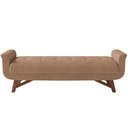 Ver imagem 4 de Puff Recamier Decorativo com Pés em Madeira 195 Cm Itália P05 Bouclê Bege - Lyam Decor