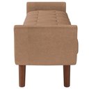 Ver imagem 3 de Puff Recamier Decorativo com Pés em Madeira 195 Cm Itália P05 Bouclê Bege - Lyam Decor