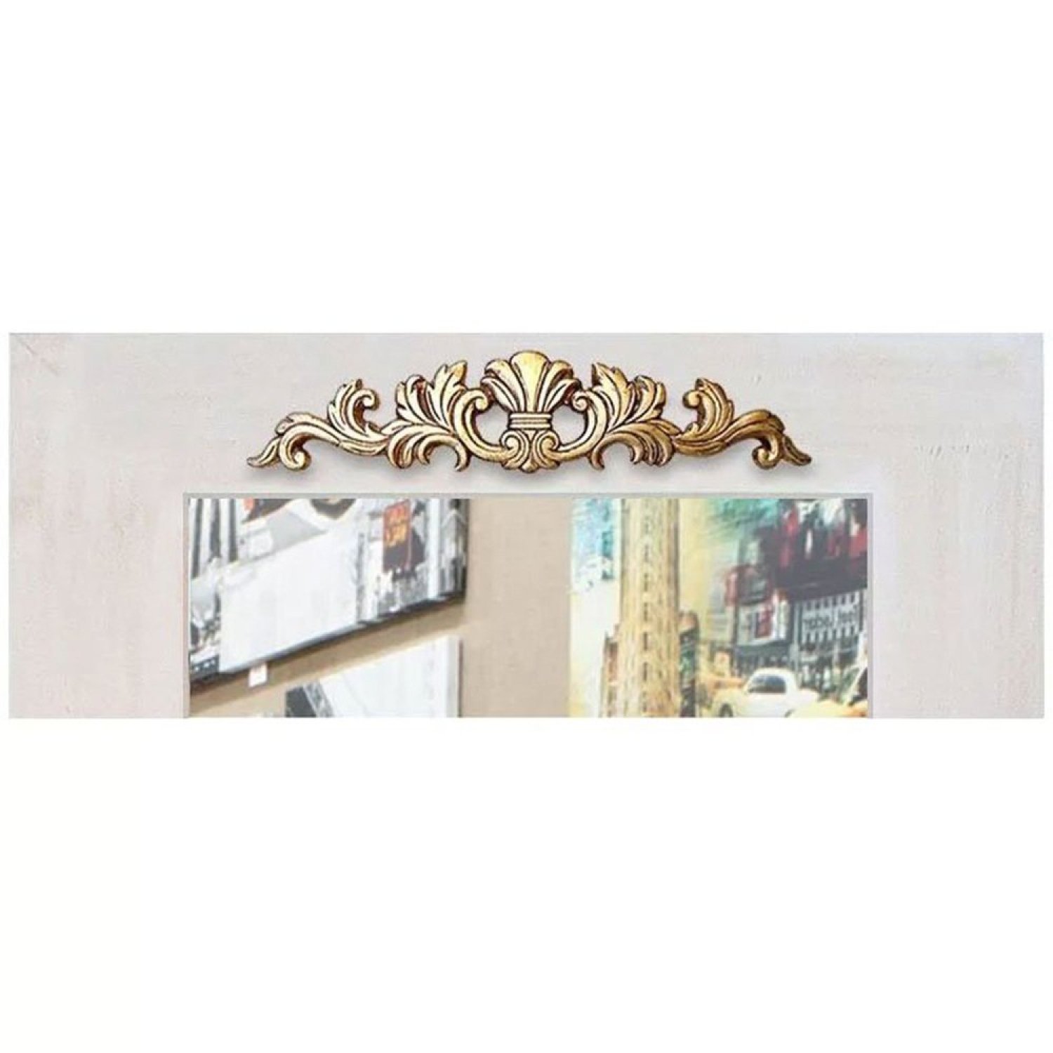 Espelho Decorativo Rústico Provençal com Apliques 92cm x 122cm Decore Pronto - 2