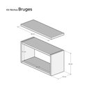 Ver imagem 5 de Kit Prateleira Nicho Bruges para Banheiro Nogal 40 X 12cm