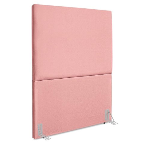 Cabeceira Solteiro 100 Cm com Frame Luna Suede Rosa Artte