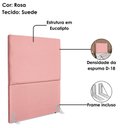 Ver imagem 4 de Cabeceira Solteiro 100 Cm com Frame Luna Suede Rosa Artte