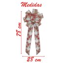 Ver imagem 2 de Kit 8 Enfeite Árvore Natal Laço Decorado Flocos de Neve 78 Cm