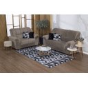 Ver imagem 1 de Kit Sala Tapete 2,50 X 1,45 + 4 Capas de Almofada Jacquard Luxo Antiderrapante Estampa Moderna Losan